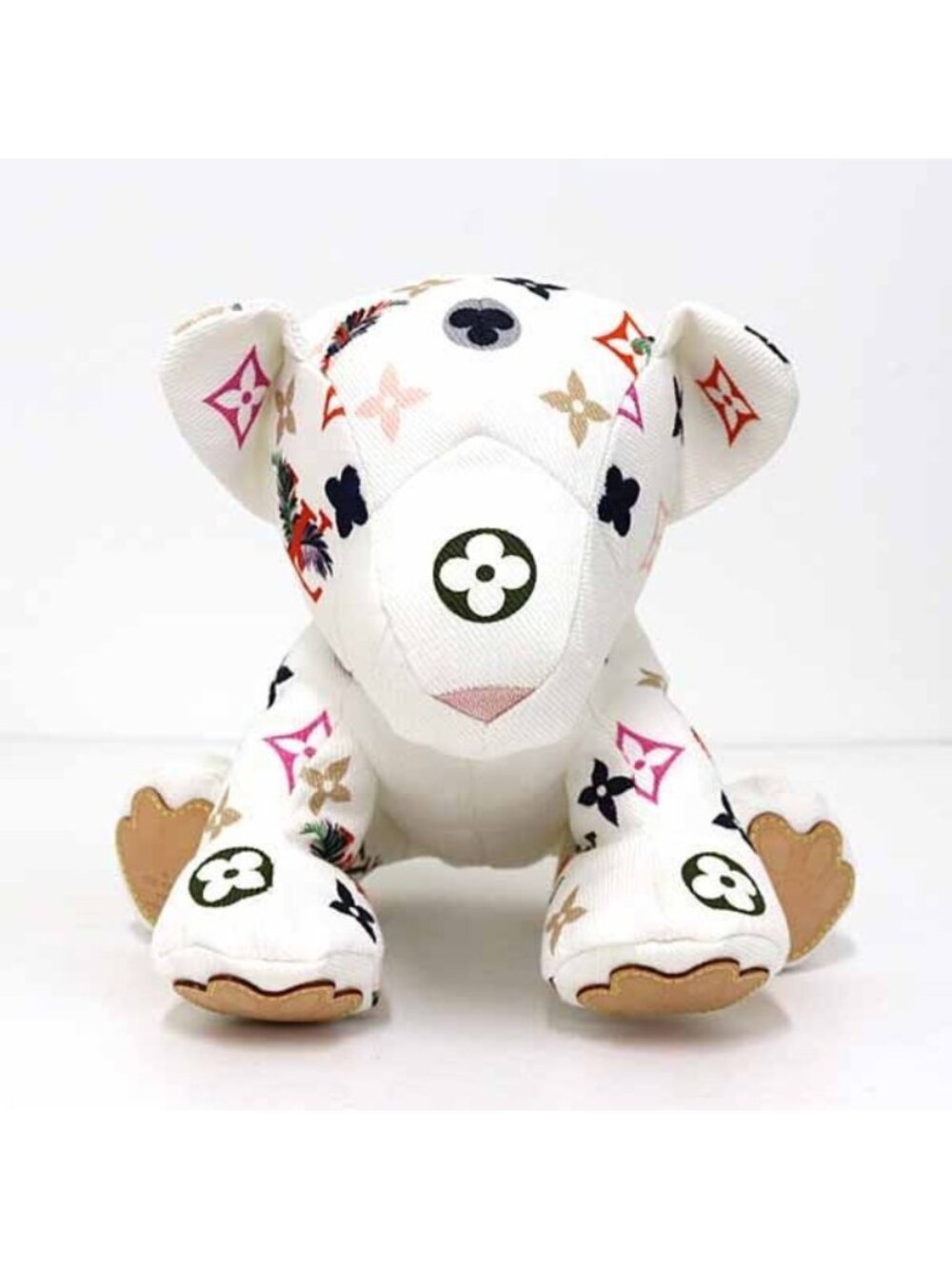 Louis Vuitton Dudu Taiga Plush Tiger Cotton Gi0735 White Multicolor
